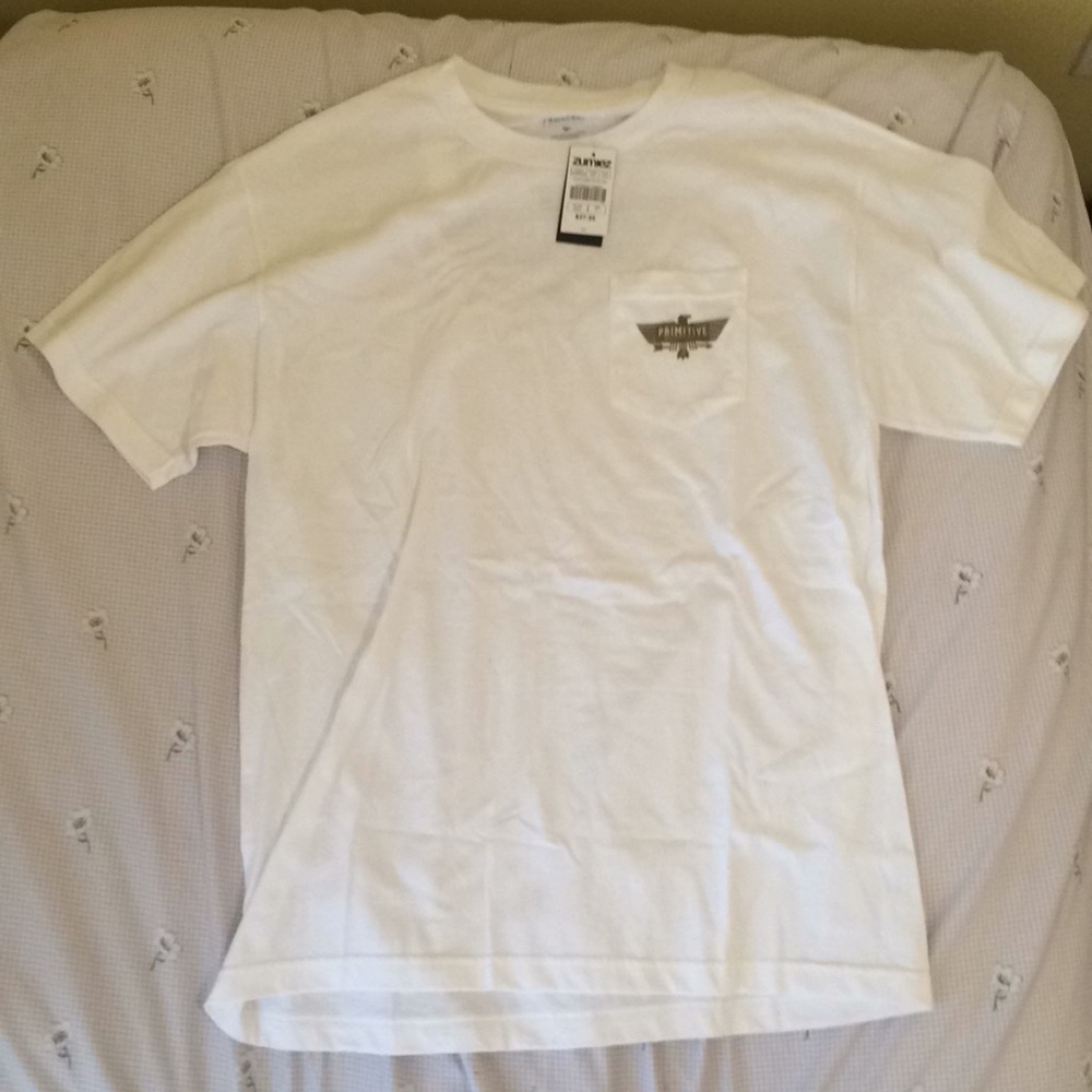 Primitive white and gold shirt